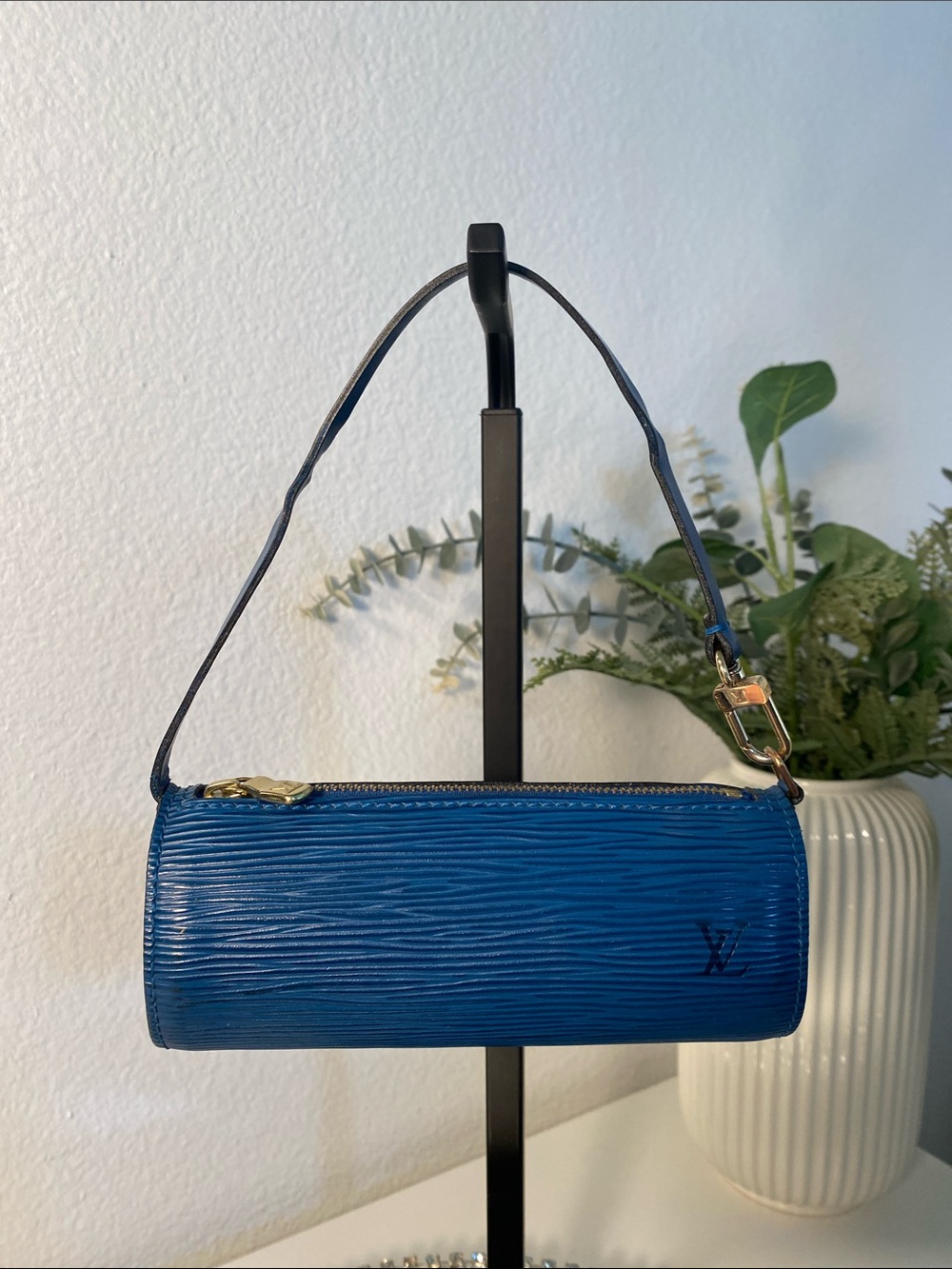 Louis Vuitton Mini Epi Leather Papillon In Blue